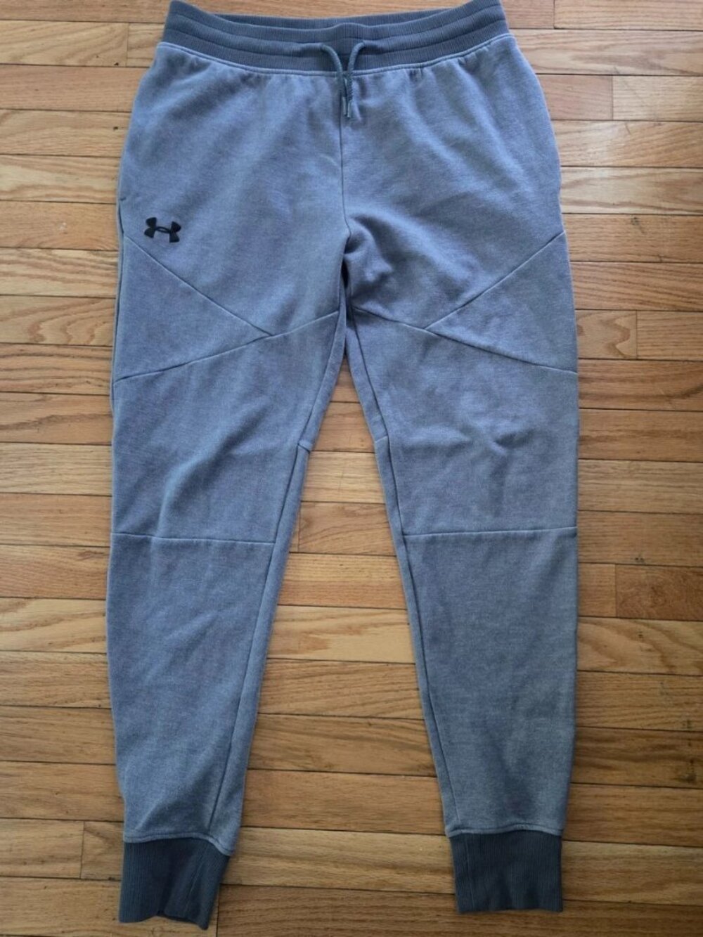 Under Armour Men's Gray Fitted Tapered Joggers Ankle Pants L